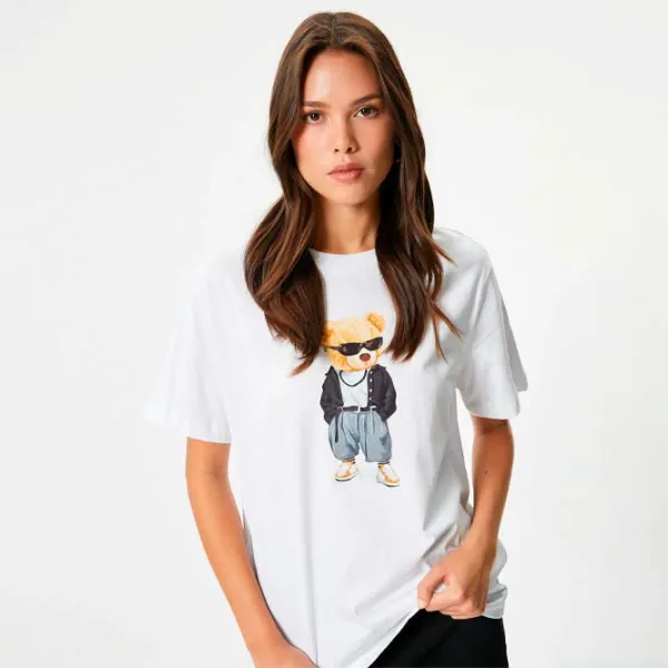 Tricou pentru femei Koton 4SAK50374EK 100% bumbac/ White photo 2