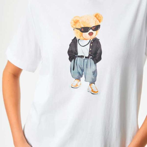 Tricou pentru femei Koton 4SAK50374EK 100% bumbac/ White photo 5