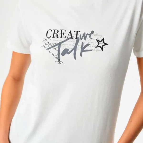 Tricou pentru femei Koton 4SAK50164EK 100% bumbac/ White photo 5 Tricou pentru femei Koton 4SAK50164EK 100% bumbac/ White photo 5