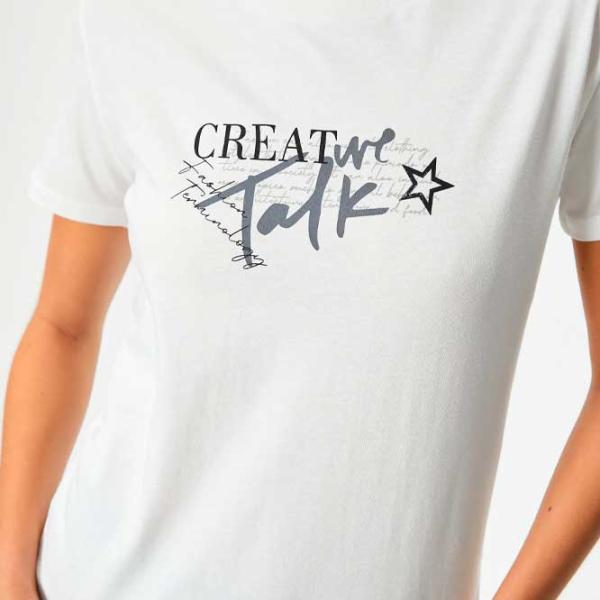 Tricou pentru femei Koton 4SAK50164EK 100% bumbac/ White photo 5 Tricou pentru femei Koton 4SAK50164EK 100% bumbac/ White photo 5