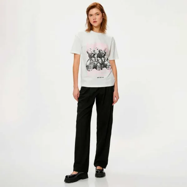 Tricou pentru femei Koton 4SAL10651IK 100% bumbac/ White photo 3