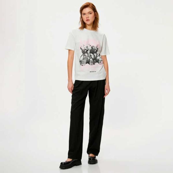 Tricou pentru femei Koton 4SAL10651IK 100% bumbac/ White photo 3