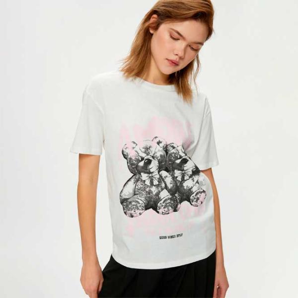 Tricou pentru femei Koton 4SAL10651IK 100% bumbac/ White photo 2