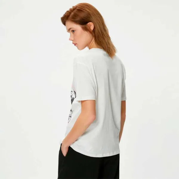 Tricou pentru femei Koton 4SAL10651IK 100% bumbac/ White photo 4