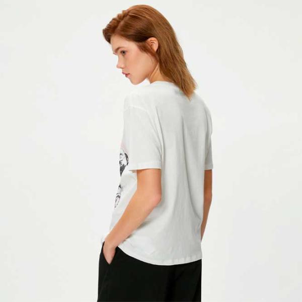 Tricou pentru femei Koton 4SAL10651IK 100% bumbac/ White photo 4