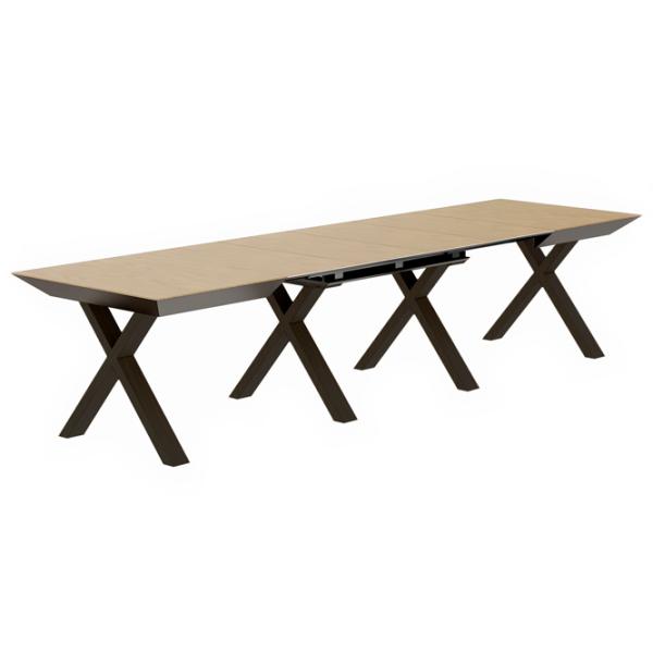 Masă de bucătărie extensibilă DecoPrim Madrid Natural Wood+Black Legs MDF/ Brown photo 4 Masă de bucătărie extensibilă DecoPrim Madrid Natural Wood+Black Legs MDF/ Brown photo 4