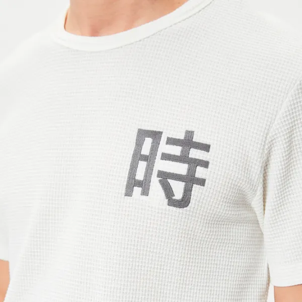 Tricou pentru bărbați Koton 4SAM10030HK 100% bumbac/ Ecru photo 5