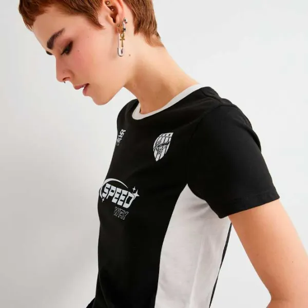 Tricou pentru femei Koton 4SAL10664IK 100% bumbac/ Black photo 2