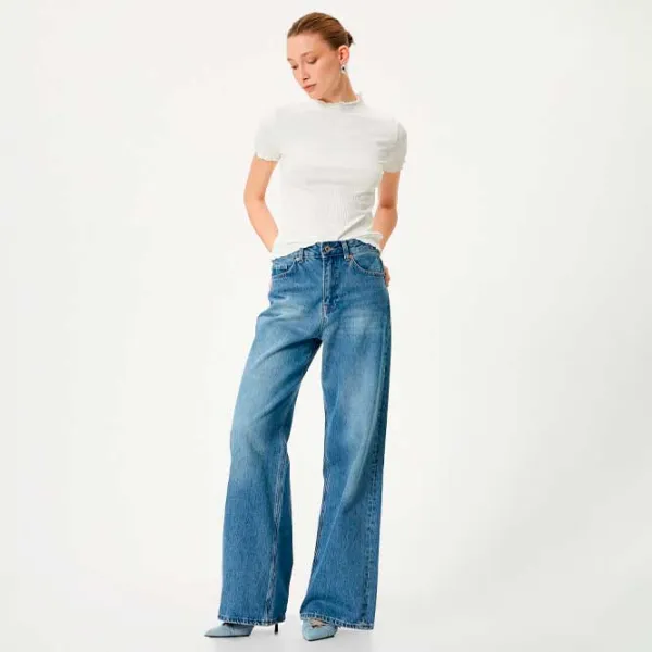 Tricou pentru femei Koton 4SAK50604EK 94% viscoză/ White photo 3