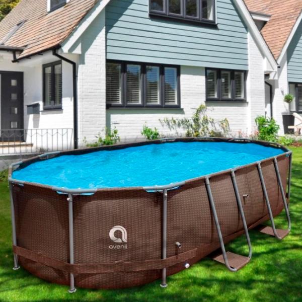 Piscină Avenli 12024EU 8073 l/ Cu cadru/ Brown photo 6