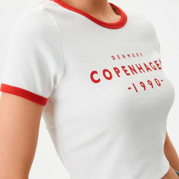 Футболка для женщин Koton 4SAL10165IK 4 % Эластан/ Белый photo 5