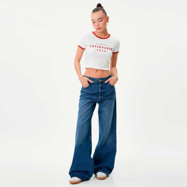 Футболка для женщин Koton 4SAL10165IK 4 % Эластан/ Белый photo 3