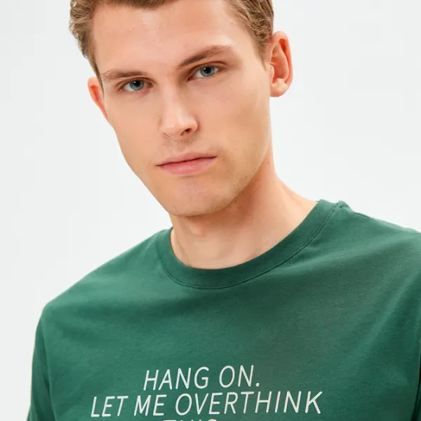 Футболка для мужчин Koton 4SAM10016HK 100% хлопок/ Зелёный photo 4