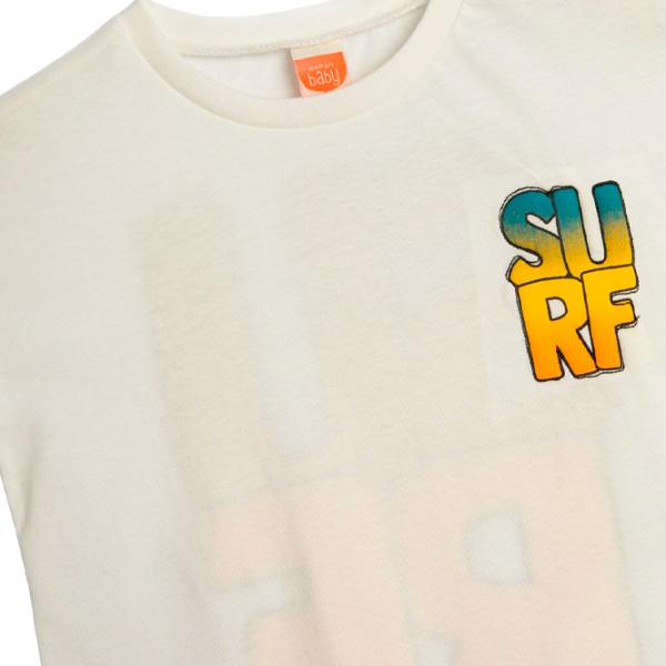 Tricou pentru băieți Koton 4SMB10190TK 80 / Ecru photo 3