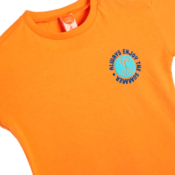 Tricou pentru băieți Koton 4SMB10115TK 92 / Orange photo 3