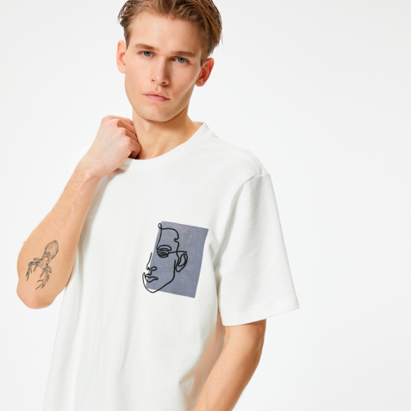 Tricou pentru bărbați Koton 4SAM10034HK 100% bumbac/ White photo 3