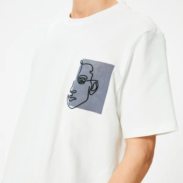 Tricou pentru bărbați Koton 4SAM10034HK 100% bumbac/ White photo 5