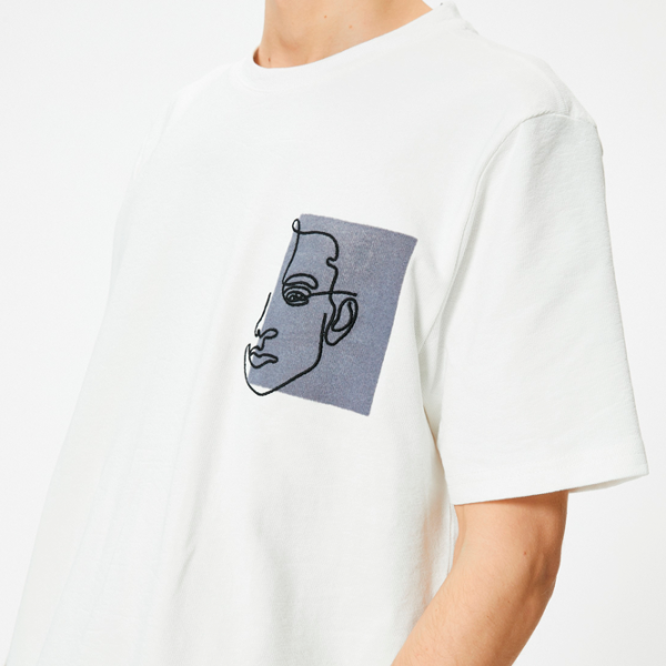 Tricou pentru bărbați Koton 4SAM10034HK 100% bumbac/ White photo 5