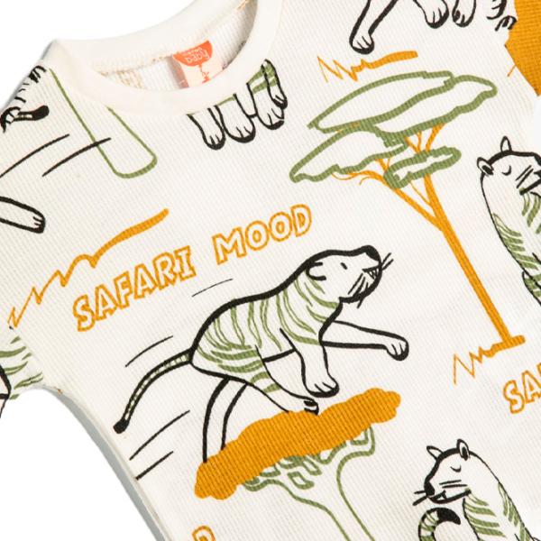 Tricou pentru băieți Koton 4SMB10262TK 98 / Ecru photo 3