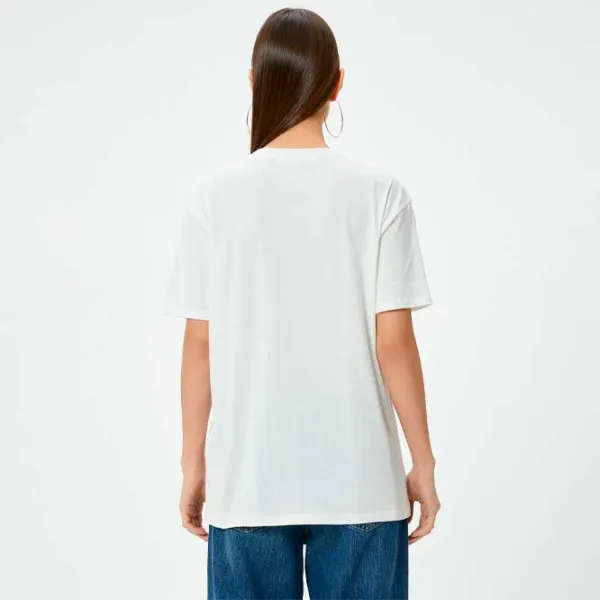 Tricou pentru femei Koton 4SAL10800IK 100% bumbac/ White photo 4