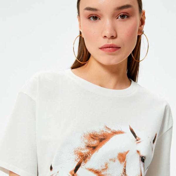 Tricou pentru femei Koton 4SAL10800IK 100% bumbac/ White photo 2