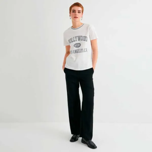 Футболка для женщин Koton 4SAL10039IK 100% хлопок/ Белый photo 2