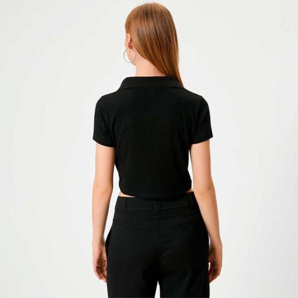 Футболка для женщин Koton 4SAL10849IK 33% хлопок/ Черный photo 4