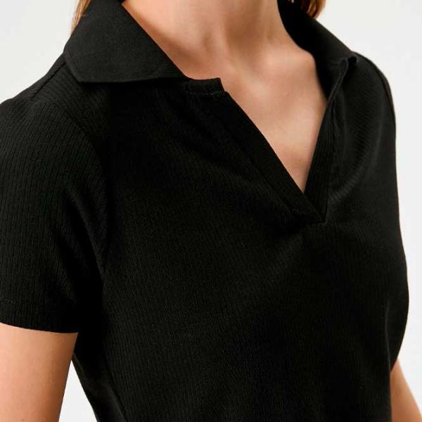 Tricou pentru femei Koton 4SAL10849IK 33% bumbac/ Black photo 5