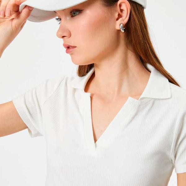 Tricou pentru femei Koton 4SAL10849IK 33% bumbac/ White photo 2