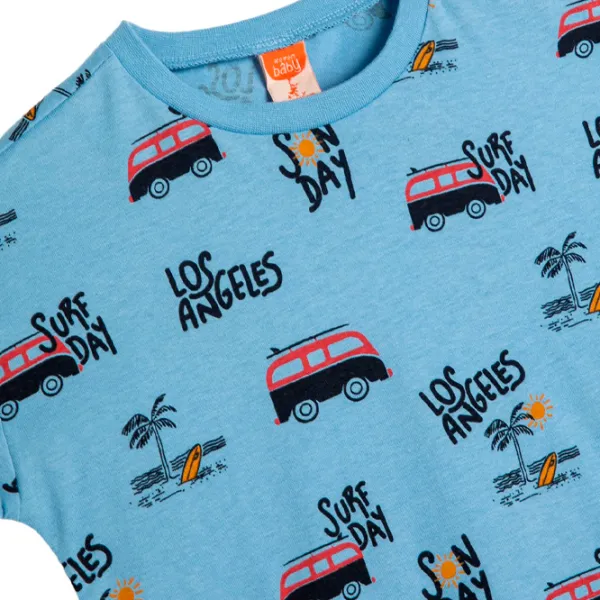 Tricou pentru băieți Koton 4SMB10186TK 98/ Blue photo 3