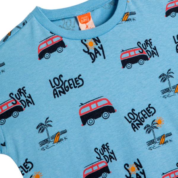 Tricou pentru băieți Koton 4SMB10186TK 104/ Blue photo 3