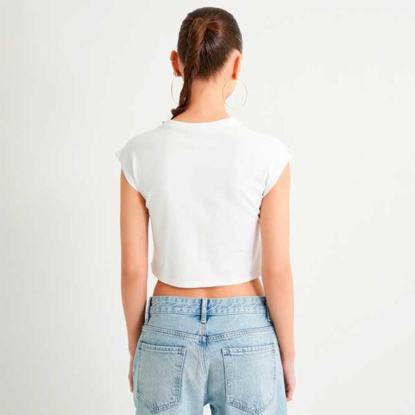 Tricou pentru femei Koton 4SAL10349IK 100% bumbac/ White photo 4 Tricou pentru femei Koton 4SAL10349IK 100% bumbac/ White photo 4