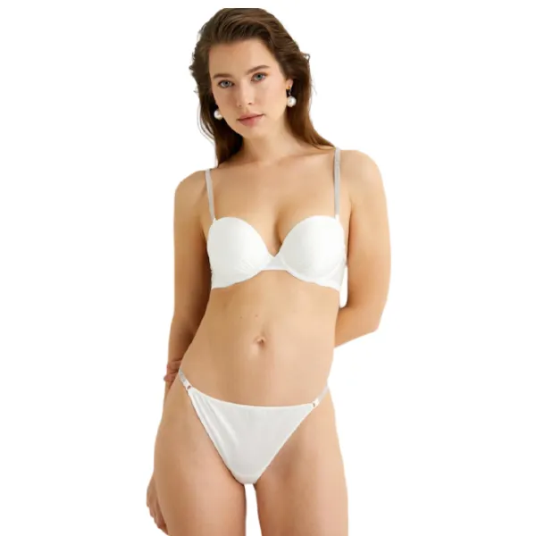Chiloți pentru femei Koton 4SLK30096MK XL/ White/ Tanga photo 5