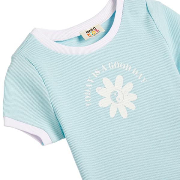 Tricou pentru fete Koton 4SKG10076AK 110 - 116 cm / Blue photo 3 Tricou pentru fete Koton 4SKG10076AK 110 - 116 cm / Blue photo 3