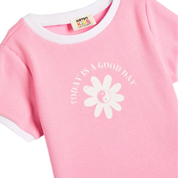 Tricou pentru fete Koton 4SKG10076AK 146 - 152 cm / Pink photo 4