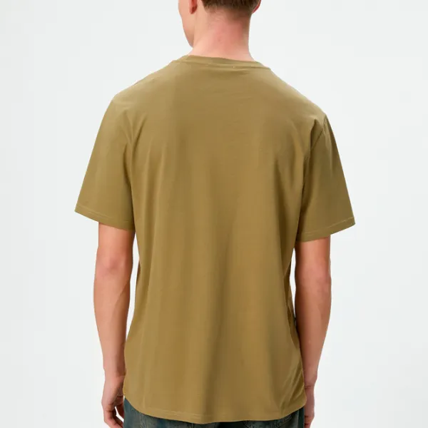 Tricou pentru bărbați Koton 4SAM10037HK 100% bumbac/ Khaki photo 2