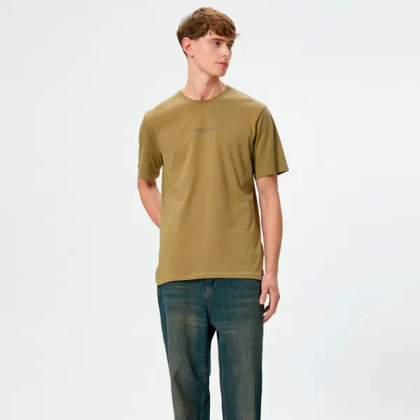 Tricou pentru bărbați Koton 4SAM10037HK 100% bumbac/ Khaki photo 3