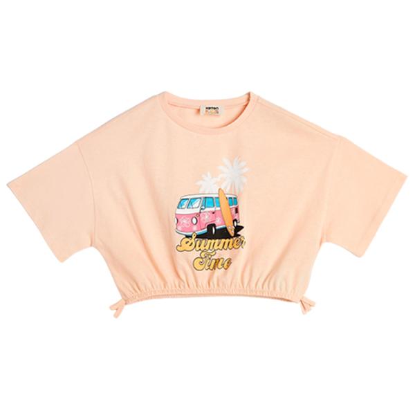 Tricou pentru fete Koton 4SKG10284AK 146 - 152 cm / Orange photo 2 Tricou pentru fete Koton 4SKG10284AK 146 - 152 cm / Orange photo 2