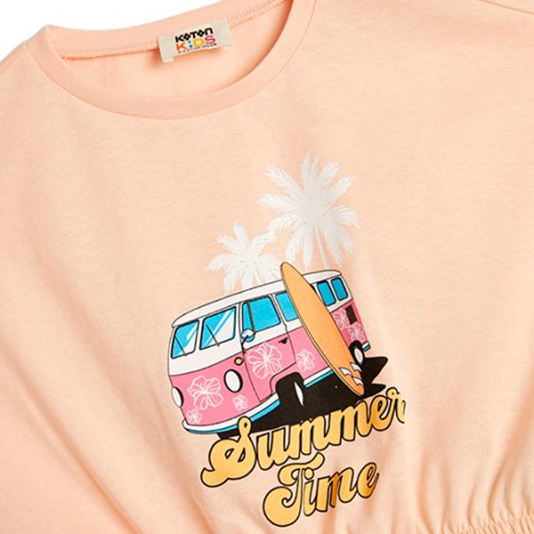 Tricou pentru fete Koton 4SKG10284AK 146 - 152 cm / Orange photo 4 Tricou pentru fete Koton 4SKG10284AK 146 - 152 cm / Orange photo 4