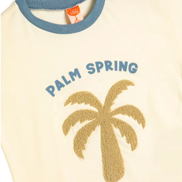 Tricou pentru băieți Koton 4SMB10242TK 98/ Ecru photo 3