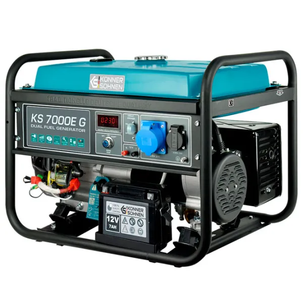 Generator de curent Könner & Söhnen KS 7000E G 220 V Benzină/ 5 kW photo 2