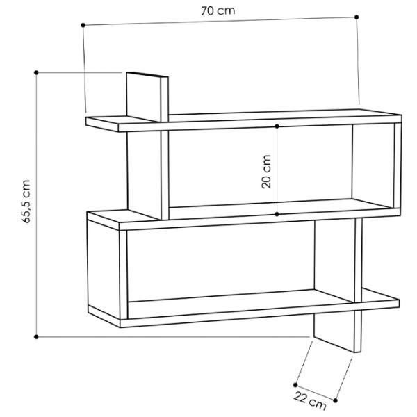 Raft Showdeko Paralel Bookcase PAL/ Anthracite photo 2 Raft Showdeko Paralel Bookcase PAL/ Anthracite photo 2