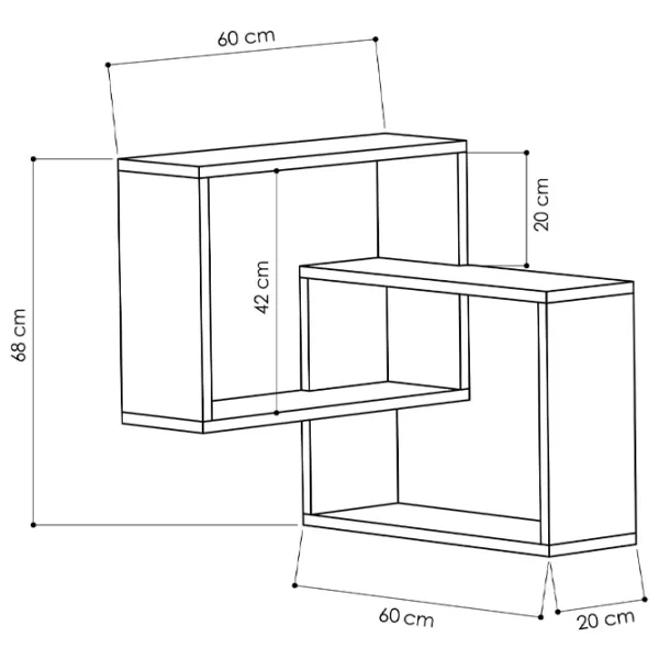 Raft Showdeko Ring Bookcase PAL/ Oak photo 2 Raft Showdeko Ring Bookcase PAL/ Oak photo 2
