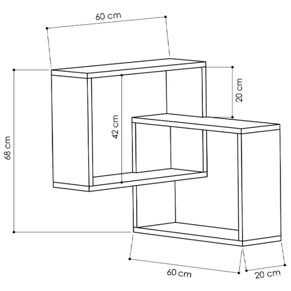 Raft Showdeko Ring Bookcase PAL/ White - Anthracite photo 2 Raft Showdeko Ring Bookcase PAL/ White - Anthracite photo 2