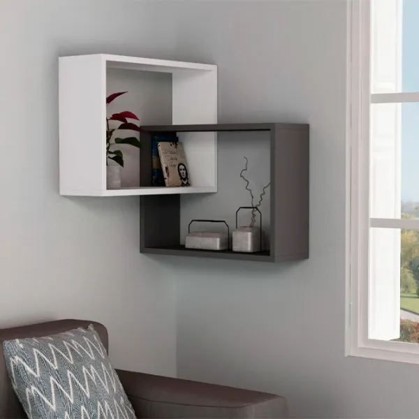 Raft Showdeko Ring Bookcase PAL/ White - Anthracite photo 3 Raft Showdeko Ring Bookcase PAL/ White - Anthracite photo 3