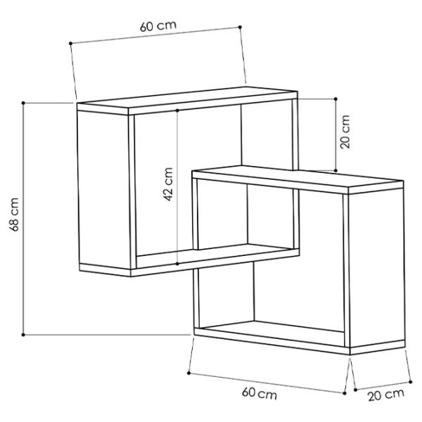 Полка Showdeko Ring Bookcase ДСП/ Белый photo 2 Полка Showdeko Ring Bookcase ДСП/ Белый photo 2