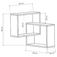 Полка Showdeko Ring Bookcase ДСП/ Белый photo 2