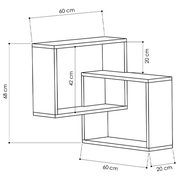Raft Showdeko Ring Bookcase PAL/ Light Mocha - Anthracite photo 2 Raft Showdeko Ring Bookcase PAL/ Light Mocha - Anthracite photo 2