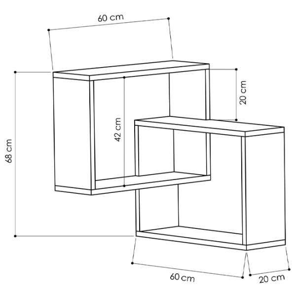 Raft Showdeko Ring Bookcase PAL/ Light Mocha - Anthracite photo 2 Raft Showdeko Ring Bookcase PAL/ Light Mocha - Anthracite photo 2