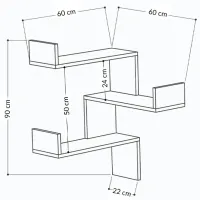 Raft Showdeko Luksa Bookcase PAL/ Anthracite photo 2